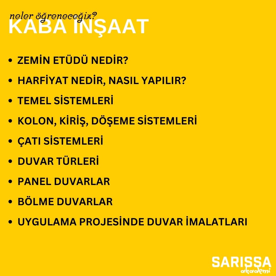 Yapı Malzemeleri ve Yapım Yöntemleri Eğitimi - Görsel 1